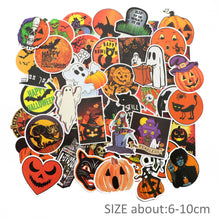 Load image into Gallery viewer, about 6-10cm waterproof spider spider web 50pcs halloween waterproof stickers
