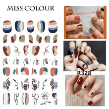 Load image into Gallery viewer, about:9.4*6.3cm paint splatter rainbow color graffiti contrast color waterproof nail sticker
