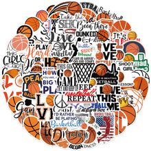 Load image into Gallery viewer, about:3-6cm(2.4&#39;&#39;) basketball waterproof stickers (50 pcs/pack)
