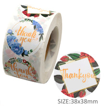 Load image into Gallery viewer, household gadgets flower floral letters alphabet thank you sticker 500pieces/roll

