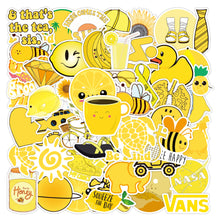 Load image into Gallery viewer, about 5-8cm 50pcs cute yellow series waterproof stickers

