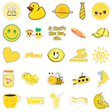 Load image into Gallery viewer, about 5-8cm 50pcs cute yellow series waterproof stickers
