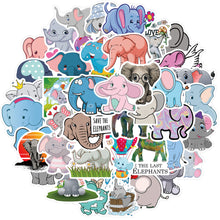 Load image into Gallery viewer, about:3-6cm waterproof elephant 50 elephant decoration stickers accessories
