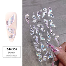 Load image into Gallery viewer, 6*10.5cm glitter magic color iridescent irregular shape nail sticker
