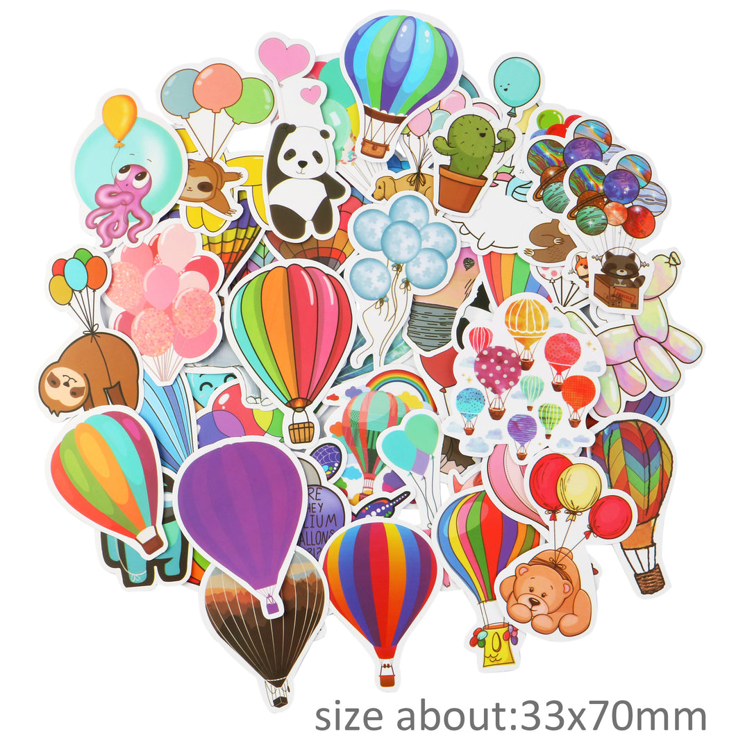about:5-8cm 50 pcs balloon series waterproof stickers