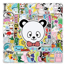 Load image into Gallery viewer, about:5.5-8.5cm(3.4&#39;&#39;) 103pcs not repeated cartoon waterproof stickers
