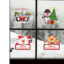 Load image into Gallery viewer, 60*90cm wall poster christmas day snowman christmas tree deer reindeer giraffe merry christmas window glass sticker wall sticker
