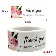 Load image into Gallery viewer, thank you flower stickers (120 pcs/roll)
