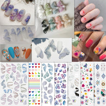 Load image into Gallery viewer, about:9.4*6.3cm ballet dance shoes ribbon flower love nail sticker
