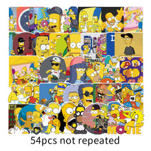 Load image into Gallery viewer, about:5.5-8.5cm(3.4&#39;&#39;) 54pcs cartoon waterproof stickers
