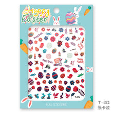 Load image into Gallery viewer, 13.5*9.5cm easter bunny egg nail sticker(1pcs/pack)
