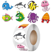 Load image into Gallery viewer, fish octopus the whale ocean series ocean sticker 500pieces/roll
