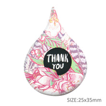 Load image into Gallery viewer, flower floral thank you letters alphabet teardrop-shaped sticker 500pieces/roll
