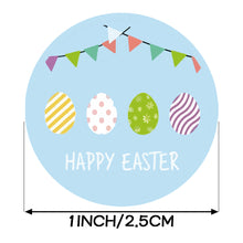 Load image into Gallery viewer, rabbit bunny easter bunny letters alphabet number stripe flower floral turkey chicken pcs easter egg stickers (500 pcs/roll)
