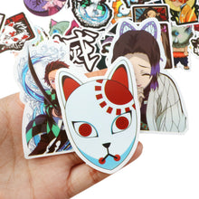 Load image into Gallery viewer, about:5.5-7cm waterproof 100 pcs ghost slayer blade waterproof cartoon stickers
