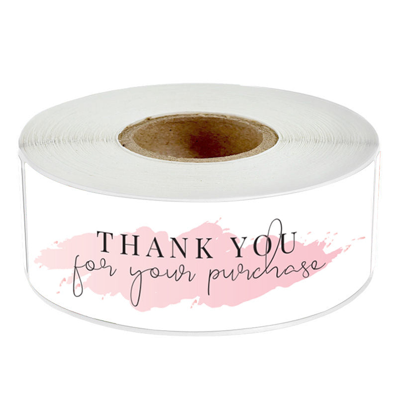 75*25mm(3*1'') thank you stickers (120 pcs/roll)