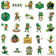 Load image into Gallery viewer, about:5-7cm green series st patricks clover shamrock letters alphabet rainbow color 50pcs saint patricks green series waterproof stickers
