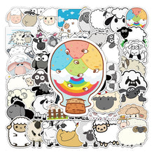 Load image into Gallery viewer, about:5.5-8.5cm 50pcs not repeated sheep series waterproof stickers
