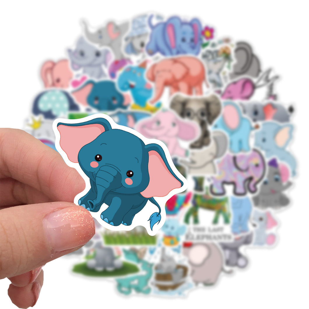 about:3-6cm waterproof elephant 50 elephant decoration stickers accessories