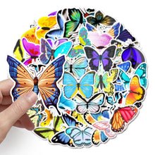 Load image into Gallery viewer, about:5-12cm 58pcs colorful butterfly waterproof cartoon stickers
