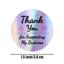 Load image into Gallery viewer, letters alphabet household gadgets thank you heart love holographic laser rainbow laser sticker 500pieces/roll
