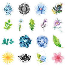Load image into Gallery viewer, about 5-8cm plant flower floral clover shamrock leaf leaves tree 50pcs not repeated plant flower waterproof stickers
