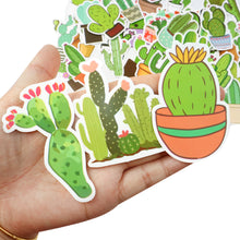 Load image into Gallery viewer, about:3-5.5cm the cactus green series 50 pcs cactus graffiti stickers
