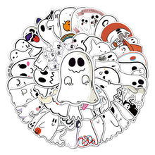 Load image into Gallery viewer, about:5.8-8.5cm 50pcs halloween skull series waterproof stickers
