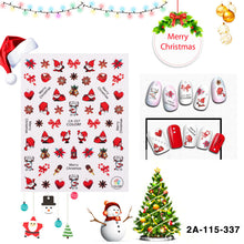 Load image into Gallery viewer, packing size:128*93mm christmas series waterproof nail stickers
