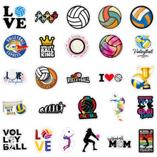 Load image into Gallery viewer, about:5-8cm(3.2&#39;&#39;) 100pcs not repeated volleyball sport series graffiti waterproof stickers
