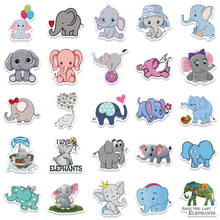 Load image into Gallery viewer, about:3-6cm waterproof elephant 50 elephant decoration stickers accessories
