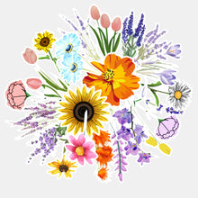 Load image into Gallery viewer, about:6-10cm waterproof plant flower floral leaf leaves tree sunflower lavender 50 pcs plants series waterproof stickers
