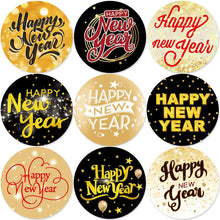 Load image into Gallery viewer, letters alphabet household gadgets happy new year 3.8cm happy new year stickers (500pcs/roll)
