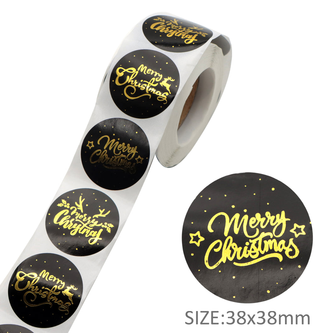 letters alphabet household gadgets gold foil metallic gold hot stamping christmas day gold sticker 500pieces/roll