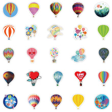 Load image into Gallery viewer, about 5-7cm 50pcs not repeated hot air balloon series waterproof stickers
