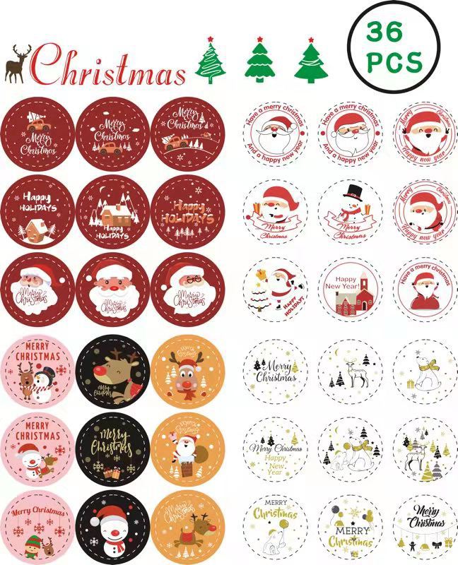 13*19cm set chrichristmas sticker set (4 sheets/set)