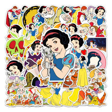 Load image into Gallery viewer, about:5.5-8.5cm 50pcs snow white series cartoon waterproof stickers
