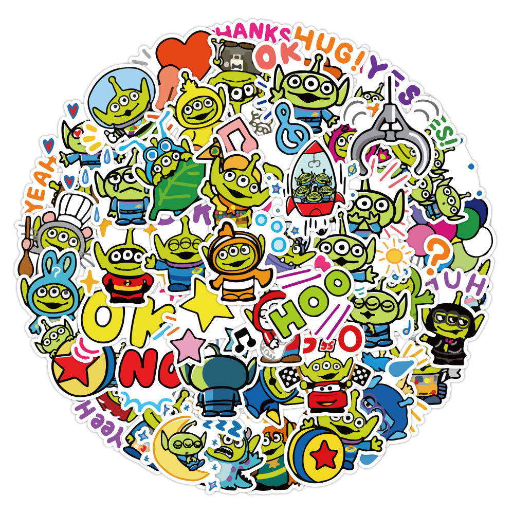 about 5-7cm(2.8'') 50pcs not repeated waterproof stickers