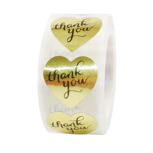 Load image into Gallery viewer, heart love household gadgets thank you sticker 500pieces/roll
