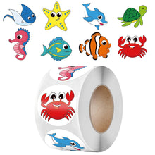 Load image into Gallery viewer, fish star starfish crab crabs turtle tortoise ocean series seahorse ocean sticker 500pieces/roll
