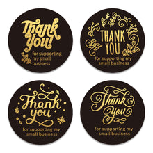 Load image into Gallery viewer, letters alphabet household gadgets gold foil metallic gold hot stamping thank you gold sticker 500pieces/roll
