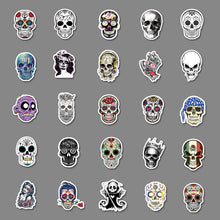Load image into Gallery viewer, about:5.5-8.5cm(3.4&#39;&#39;) 50pcs day of the dead series waterproof stickers

