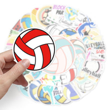 Load image into Gallery viewer, about:5.5-8.5cm(3.4&#39;&#39;) 50pcs volleyball sport series waterproof stickers
