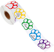 Load image into Gallery viewer, 2.5*2.5cm footprint paw household gadgets sticker 500pieces/roll
