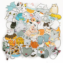 Load image into Gallery viewer, about:5-8cm donuts 50 pcs cartoon cat graffiti stickers
