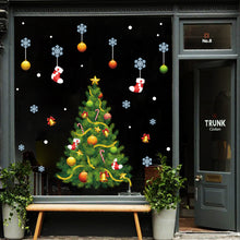 Load image into Gallery viewer, 60*90cm wall poster christmas tree christmas day snowflake snow christmas stockings crutch star starfish christmas tree wall sticker
