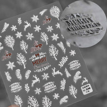 Load image into Gallery viewer, 13 * 8.3cm christmas snow tree elk nail sticker
