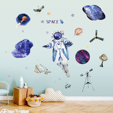 Load image into Gallery viewer, 30*45cm galaxy astronaut star starfish set bundle 4pcs/set cartoon spaceman wall sticker
