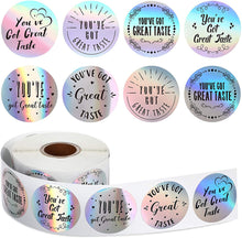 Load image into Gallery viewer, letters alphabet holographic laser rainbow color rainbow laser sticker 500pieces/roll
