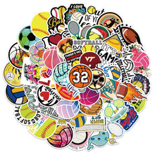 Load image into Gallery viewer, about 4-6cm(2.4&#39;&#39;) 50pcs/pack ball sports waterproof sticker
